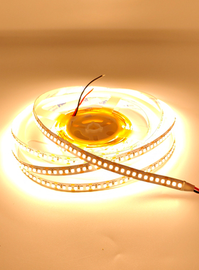 LED灯带2835冰蓝180珠自粘贴12V白光粉色线性灯24V吊顶线条灯橙色