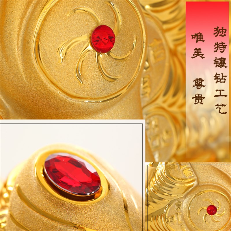陶瓷金牛摆件储蓄罐招财金色牛年特大号存钱罐店铺礼品客厅装饰品