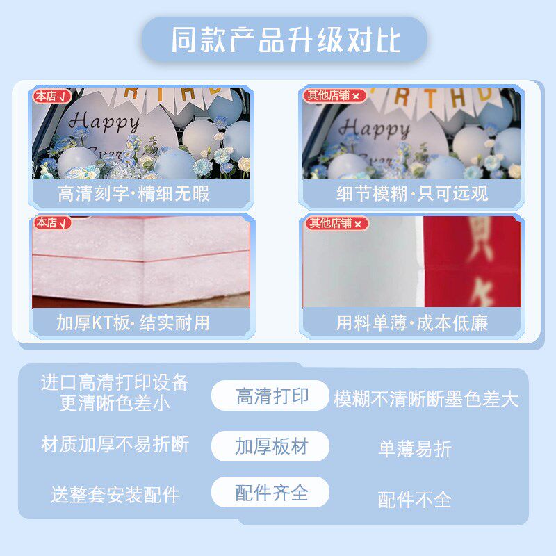汽车后备箱惊喜布置七夕氛围生日装饰男孩女儿浪漫创意求婚车尾箱