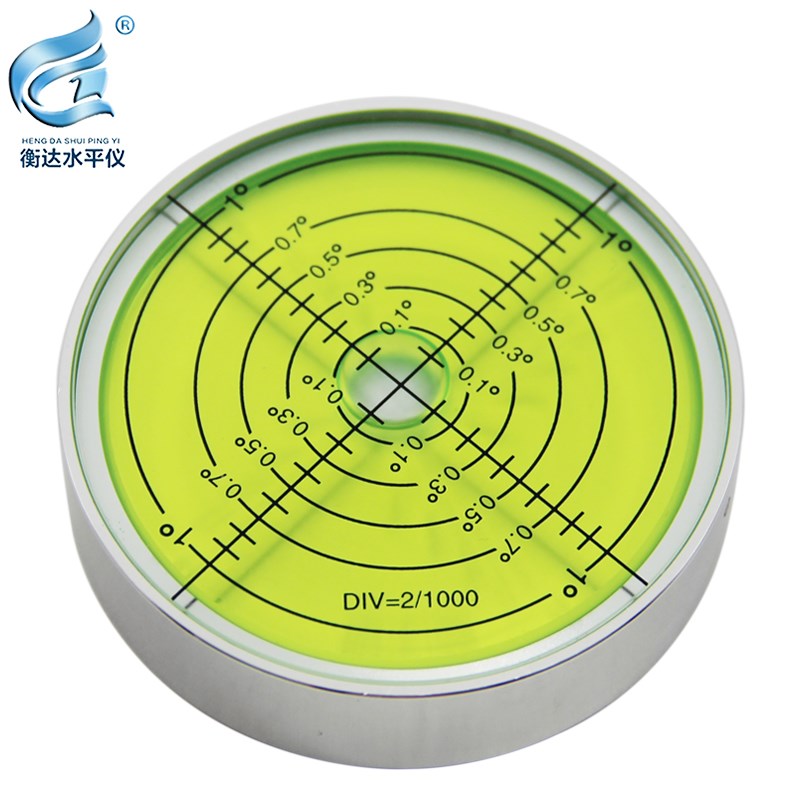 金属万向水平仪高精度水准泡圆形水平气泡6015底部带安装孔水准仪