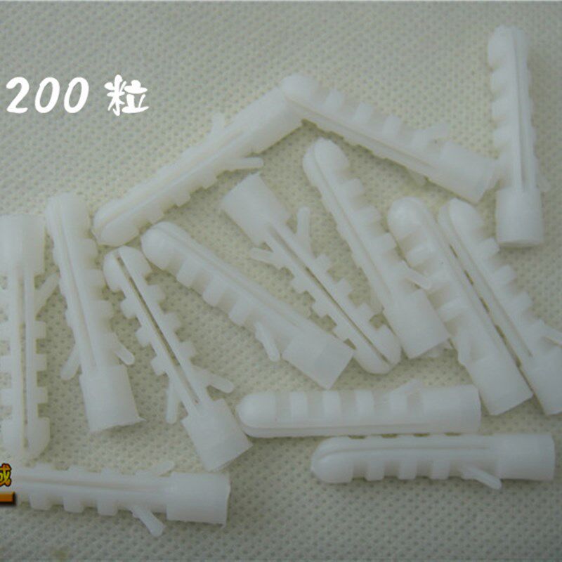 8厘塑料膨涨彭胀管螺丝胶塞自攻钉配套胶粒澎涨塞膨胀塞管180个