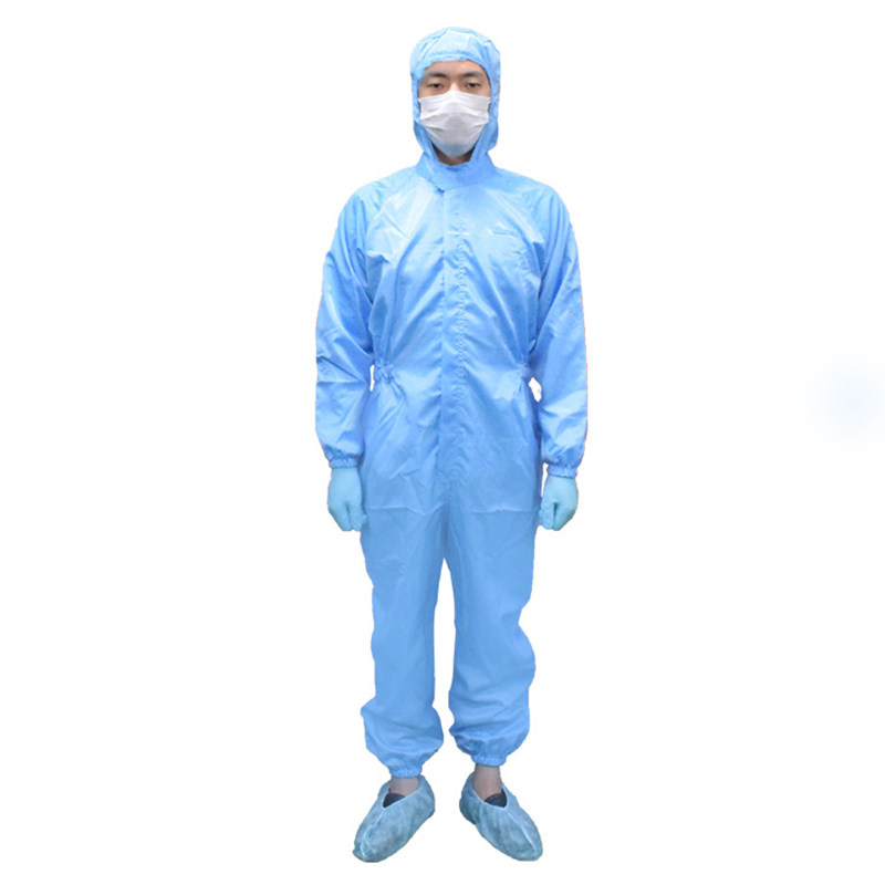 防静电工作服无尘服连体带帽透气洁净车间半导体洁净服定制
