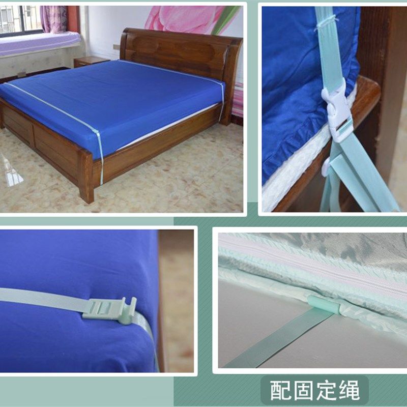 富俪姿蚊帐家用方便拆洗150*190三开门拉链四方顶坐床式回形无底