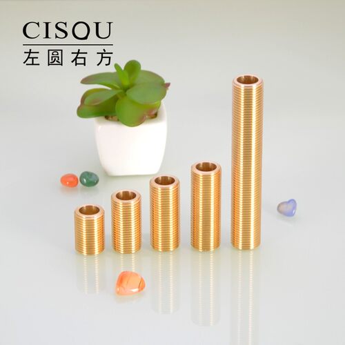 4分通丝铜接头加厚双外丝3/4/5/6/12cm1/2外丝延长管DN15加长对丝