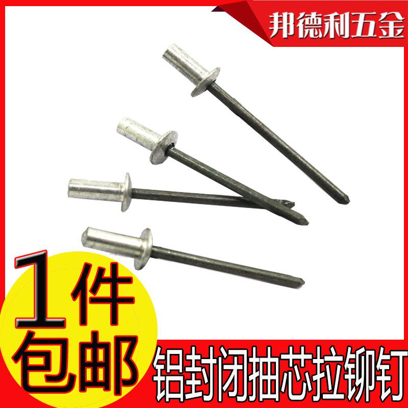 封闭式铝抽芯铆钉 防水拉铆钉 密封型拉钉4*(8 10 13 16)一盒
