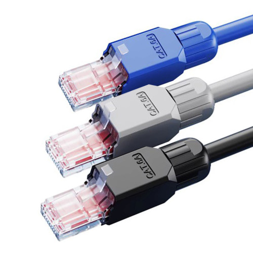 超六类非屏蔽免打水晶头免压 CAT6A电脑千兆网路线接头网路线连接