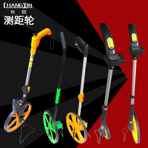 工地公路测量仪 手推式测距仪 数显测距轮 带刹车滚轮 公路测米轮