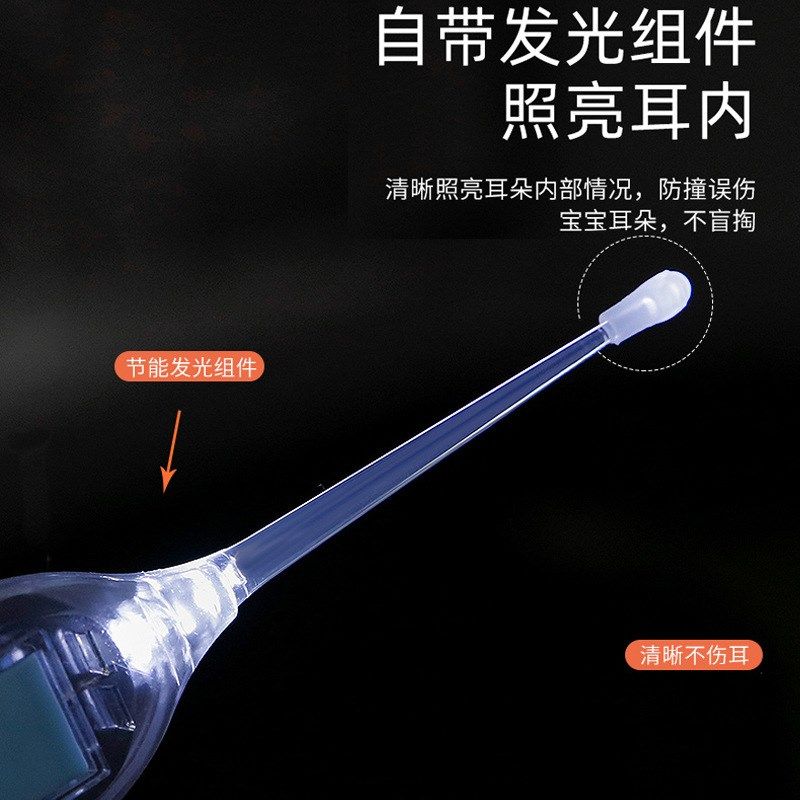 发光可视挖耳勺带灯掏耳屎神器婴儿宝宝软头专用幼儿童采耳掏耳朵