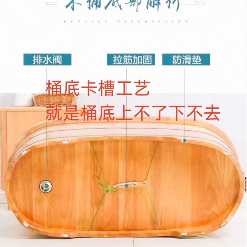 包邮橡木加厚熏蒸泡澡两用浴桶木质浴缸成人泡澡沐浴桶送蒸汽机
