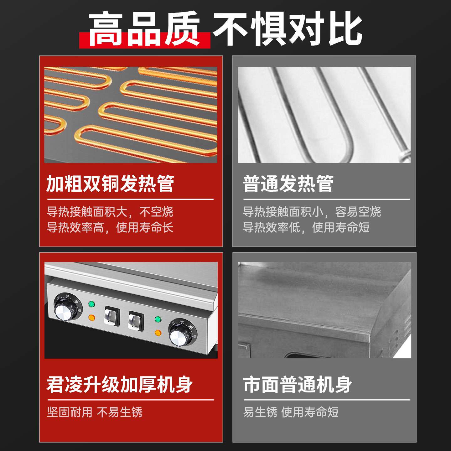 君凌面电扒排炉商用板铁烧铁板镜鱿鱼烤冷JL-EG-82面炒饭汉堡煎牛