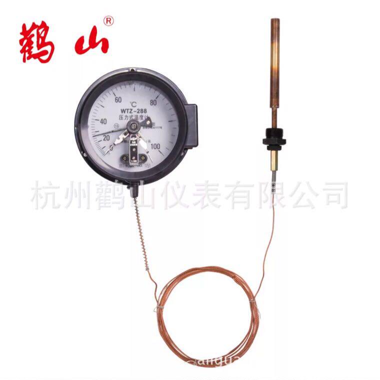 杭州鹳山WTQ/WTZ-288压力式温度计 锅炉/工业/指针温度计 温度表