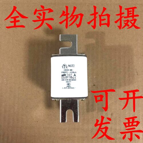 白色陶瓷NGT2熔断器aR280A快速熔断器400A方形熔芯200A 250A 300A