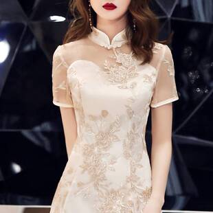 2026新款性感改良旗袍夏季时尚低领新式少女中国风短款旗袍连衣裙