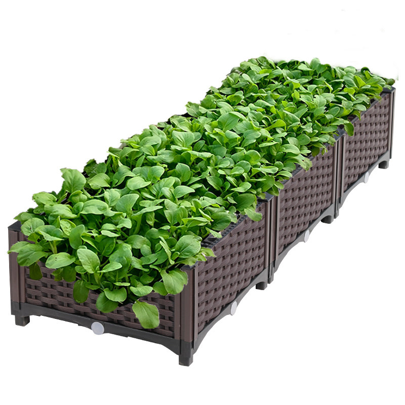 蔬菜神器家庭长方形立体花盆塑料槽阳台种菜盆双层种植箱特大