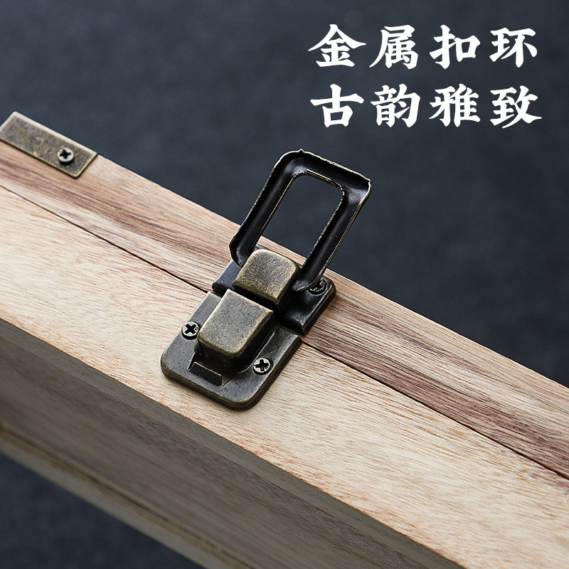 樟木毛笔礼盒毛笔收纳盒复古中式礼盒三支装单支装大号小号文房四