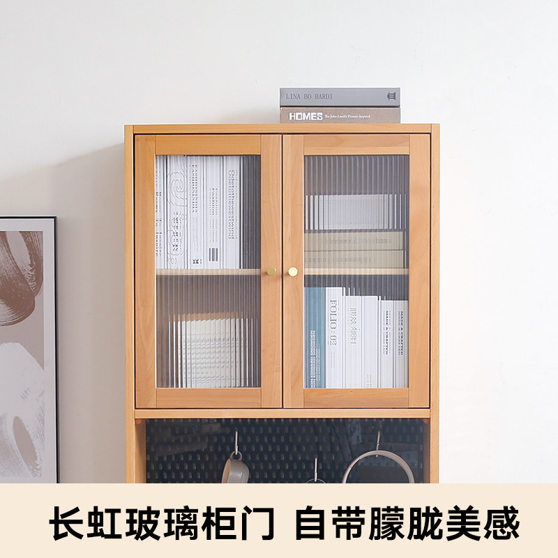 实木书柜书桌一体电脑桌简约书架学习桌组合书房折叠写字桌梳妆台