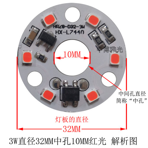 免驱动led灯板圆形220v贴片红蓝绿色LED高压灯片水晶灯芯筒灯灯盘