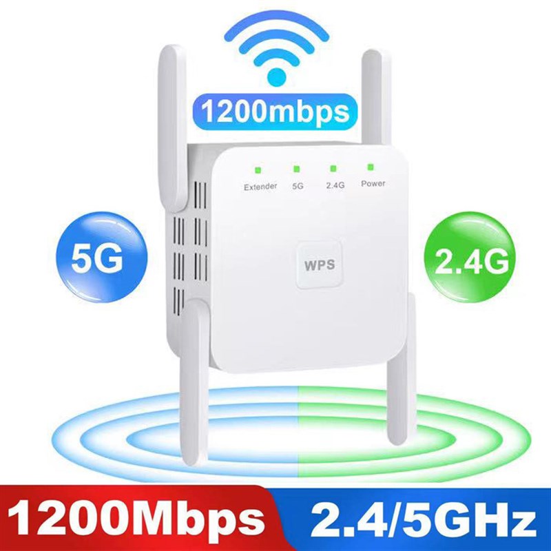 1200M无线中继器wifi信号放大器路由SC双频5G信号增强器扩展器wif
