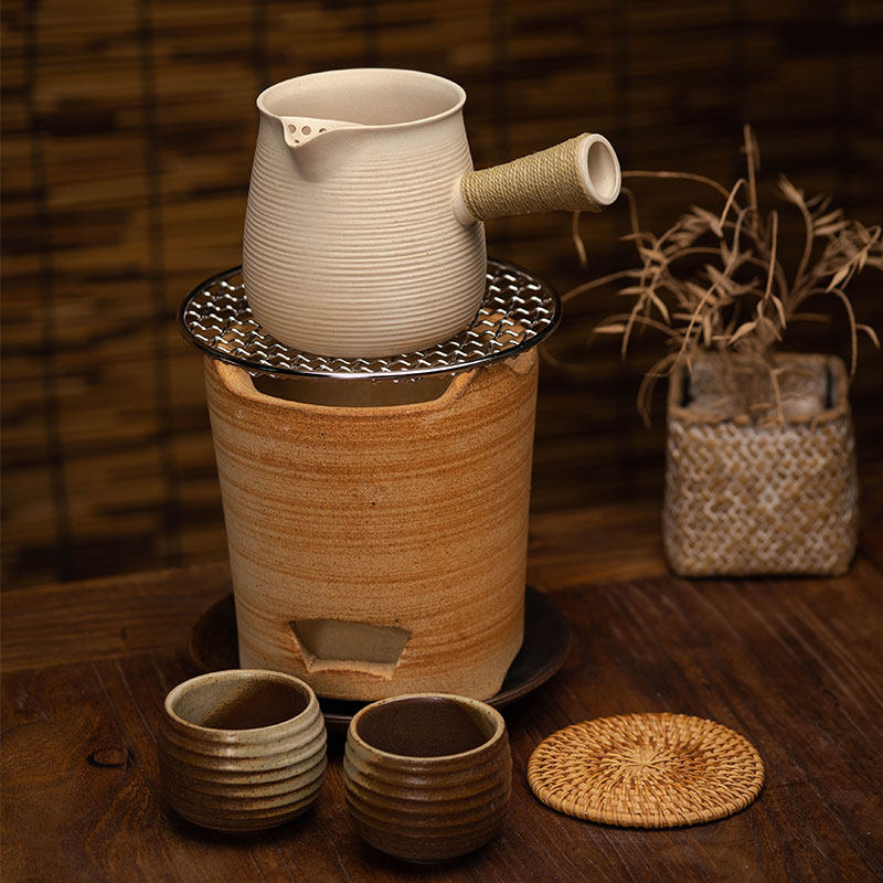 罐罐茶煮茶器 公道杯滤网功夫煮茶壶 陶瓷户外家用炭炉炭火煮茶炉
