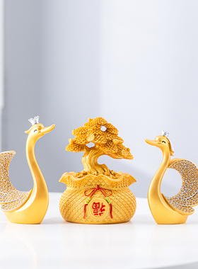 年年有鱼欧式摆件创意家居装饰品客厅酒柜电视柜摆件乔迁新居送礼