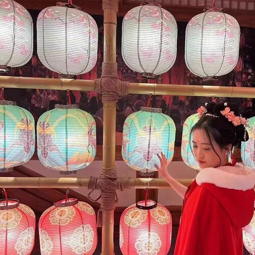 春节户外防水24节气灯笼定制古风市集装饰连串挂饰发光国风灯笼墙