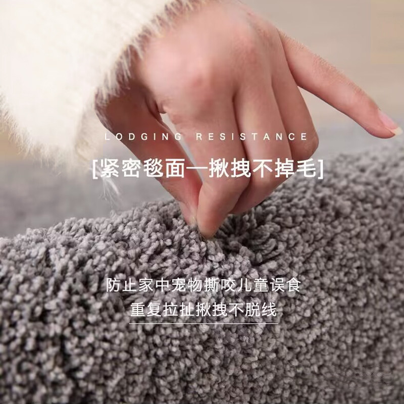 加厚短绒高端地毯客厅2023新款轻奢沙发茶几毯卧室床边米白色地垫