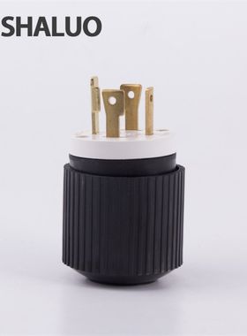 发电机美式四孔交流电源输出插头30A125V工业插头NEMA标准L14-30P