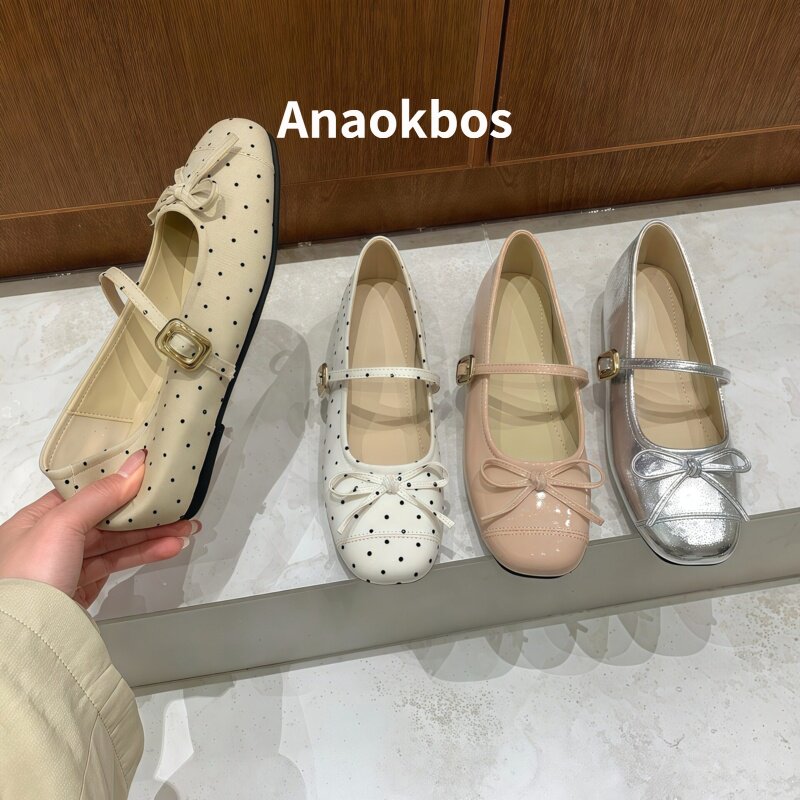 法式复古风内增高玛丽珍鞋女一字扣带蝴蝶结浅口单鞋芭蕾风