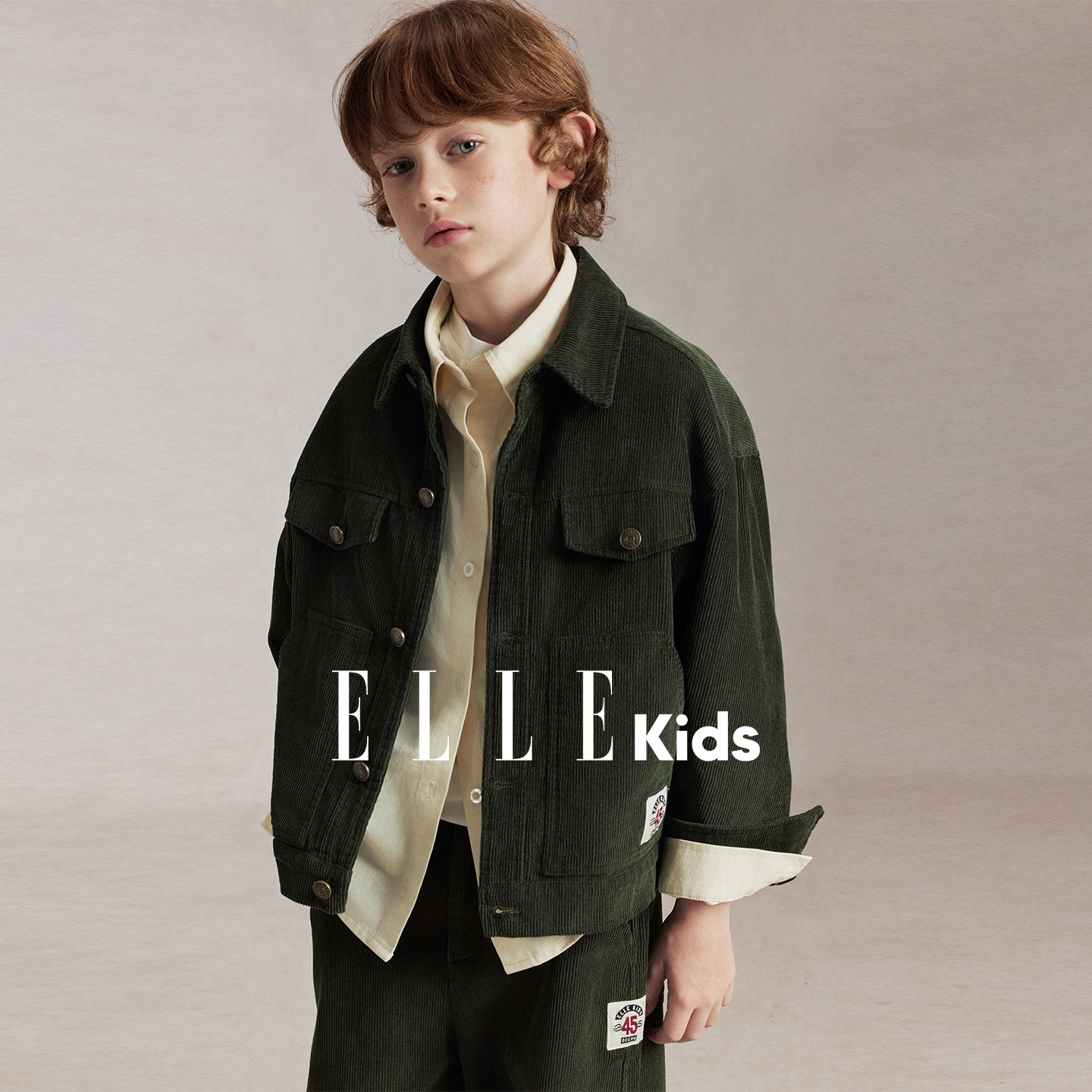 ELLEkids男童灯芯绒工装夹克图片