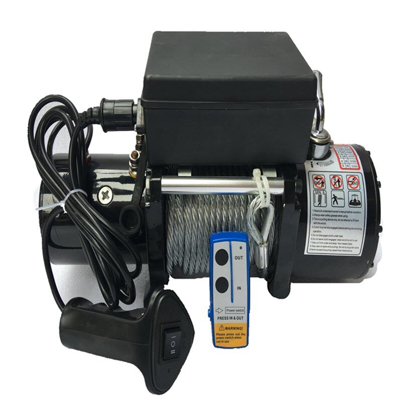 汽车打滑电动牵引器绞盘机12V/24V自救卷扬机车载提升机电动绞盘