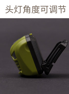 户外感应轻头灯登山徒步USB锂电池可充电露营LED头戴式手电筒防水