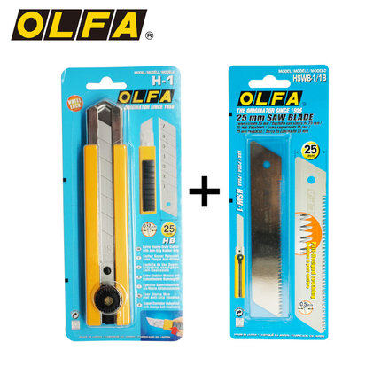 日本进口OLFA欧发爱利华美工刀具壁纸刀切割刀带刀片重型锯齿刀片