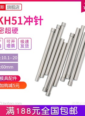 模具冲针冲头冲孔skh51冲子t冲t型磨具冲针不锈钢长60 杆10.1~20
