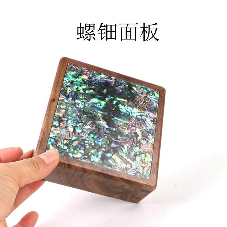 胡木嵌螺钿手串收藏盒文玩珠宝手镯木木收纳实盒榫桃/卯工艺首饰