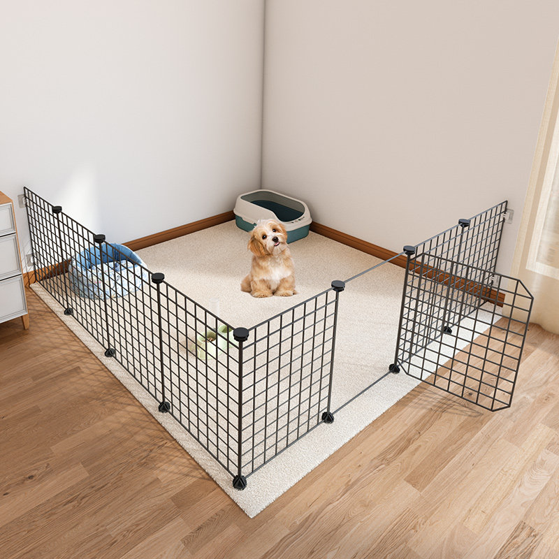 宠物围栏小型犬隔离门家用加高防猫防逃网兔笼中型犬泰迪柯基狗窝