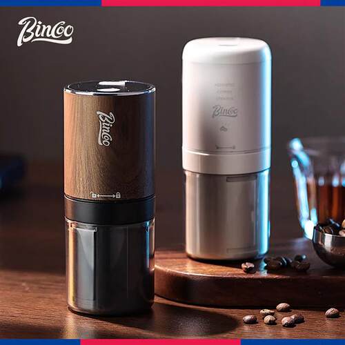 Bin Coo咖啡豆研磨机电动磨豆机便携家用小型手冲意式钢芯磨粉器
