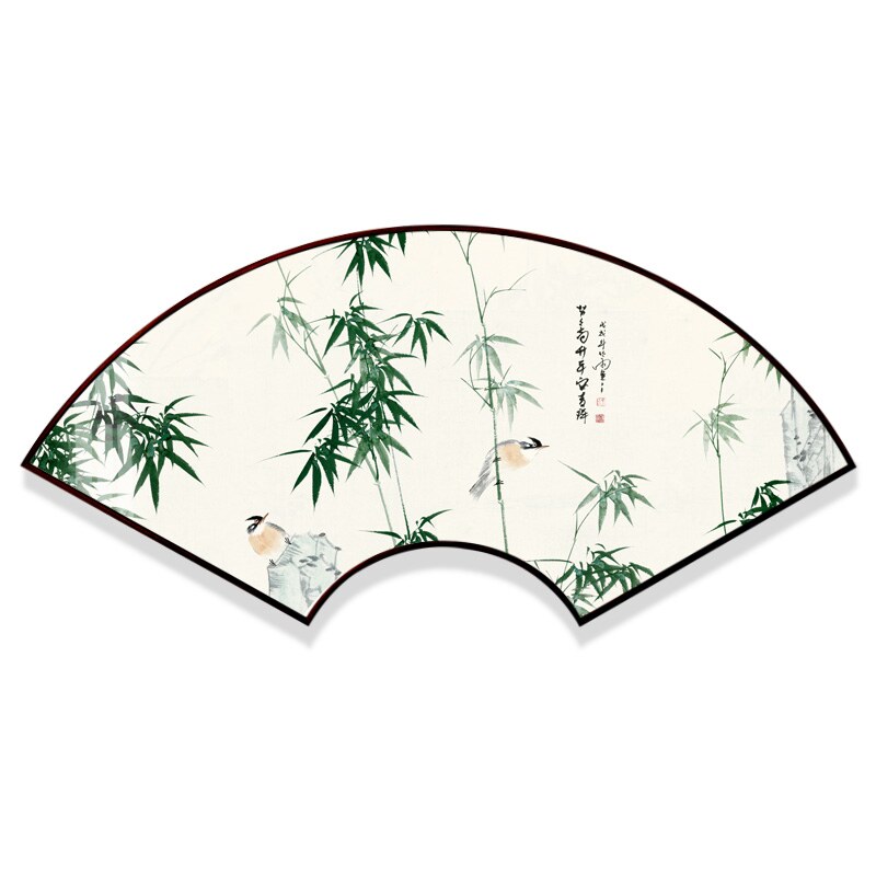 网红竹报平安装饰画竹子画挂画走廊画竖版壁画尽头玄关新中式过道