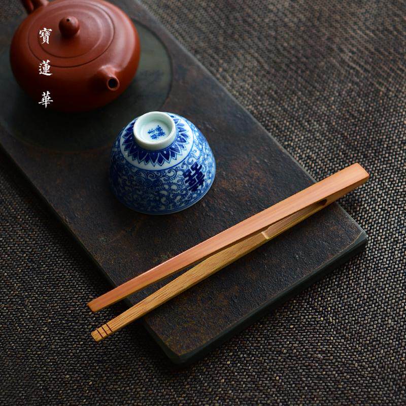 手工镜面精磨老玉竹茶茶六夹茶道茶道配件茶杯夹夹竹制夹子君子
