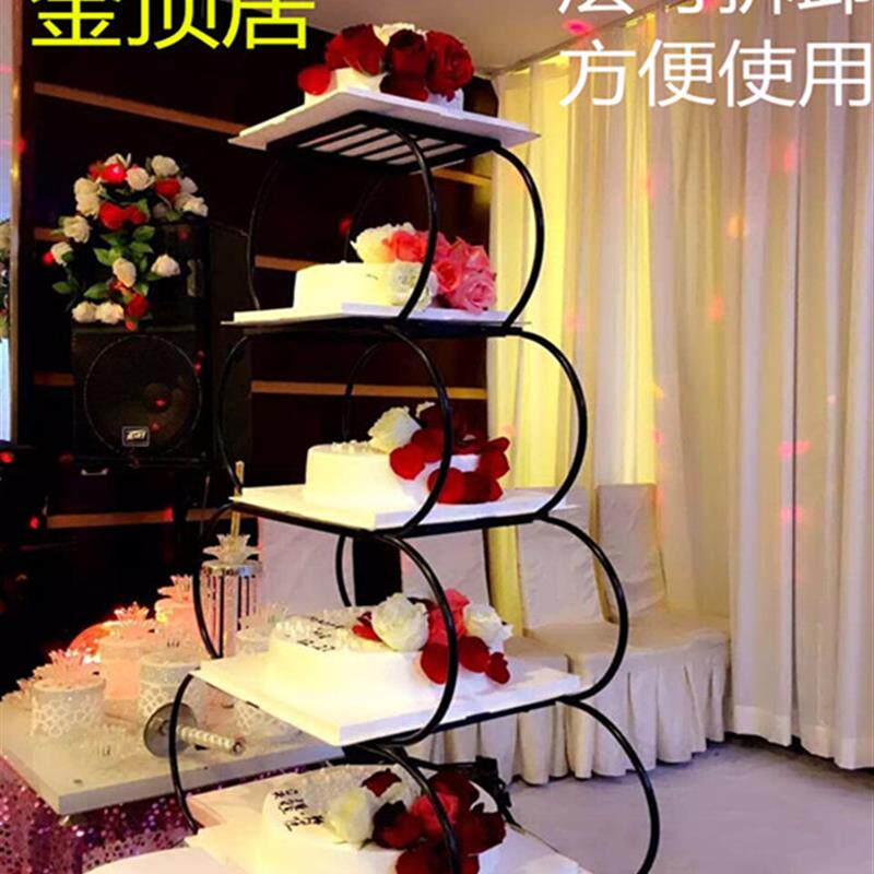 创意铁艺蛋糕架+五层多层蛋糕架点心甜品糕点架婚庆蛋糕展示架子