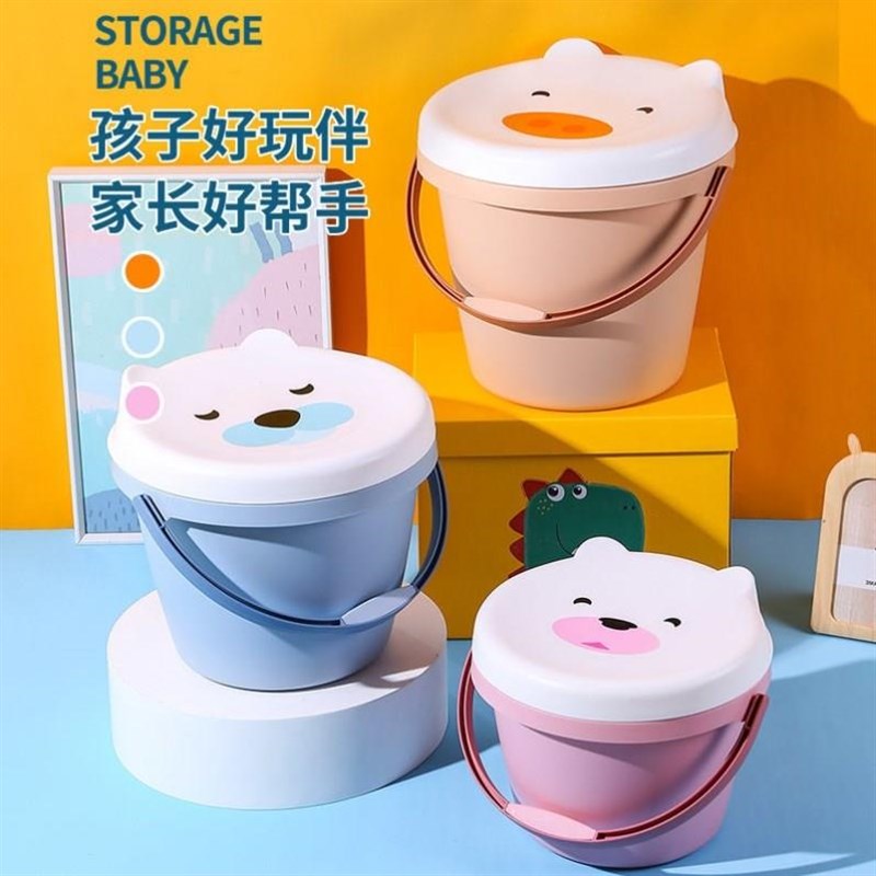 浴桶洗澡手提塑料带盖大号收纳加厚凳可坐水多功能宿舍儿童户外潮