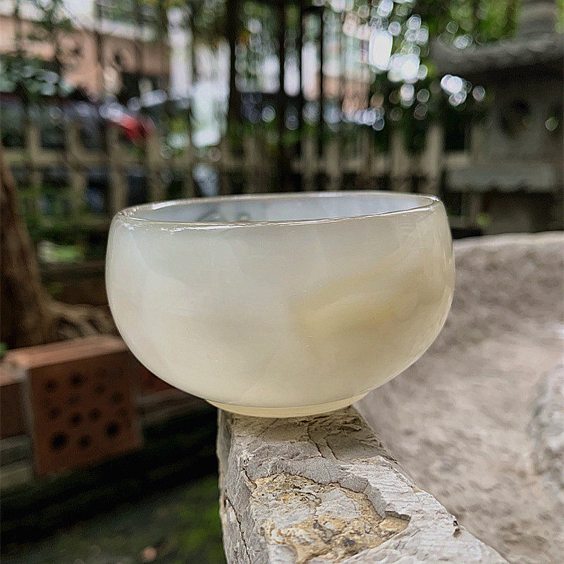 天然精品俏色玉髓玛瑙杯冰透茶杯七彩玉主人杯功夫茶具酒杯单杯子