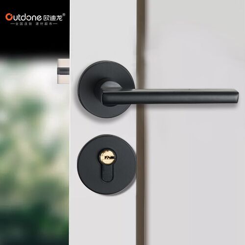 欧迪龙室内电镀分体门锁静音卧室卫生间厕所家用木门通用型锁具