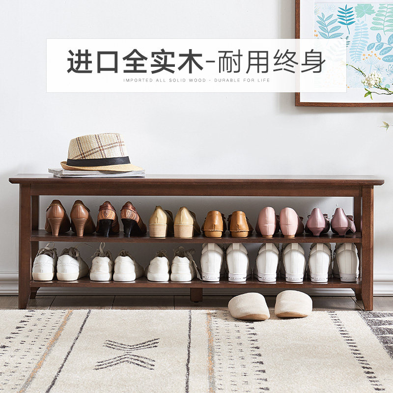 实木换鞋凳家用鞋凳式鞋柜一体鞋架进门口可坐穿鞋凳玄关试鞋凳子