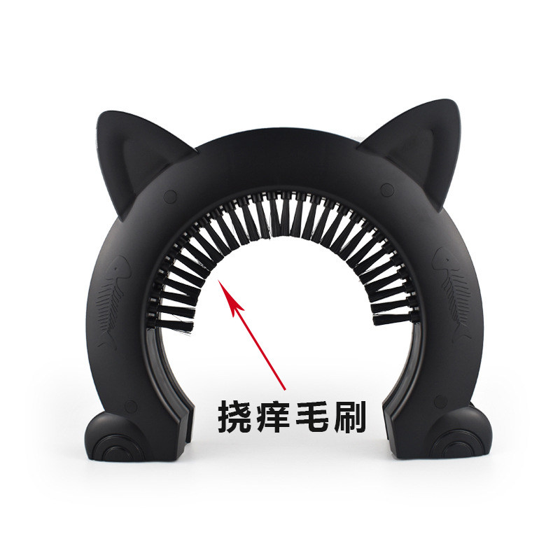 无门档毛刷猫狗门圆形自由出入门洞小犬门泰迪猫咪门框木门玻璃门