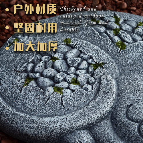 创意庭院踏步石猫动物摆件花园汀步石道青垫脚草坪地别墅户外装饰