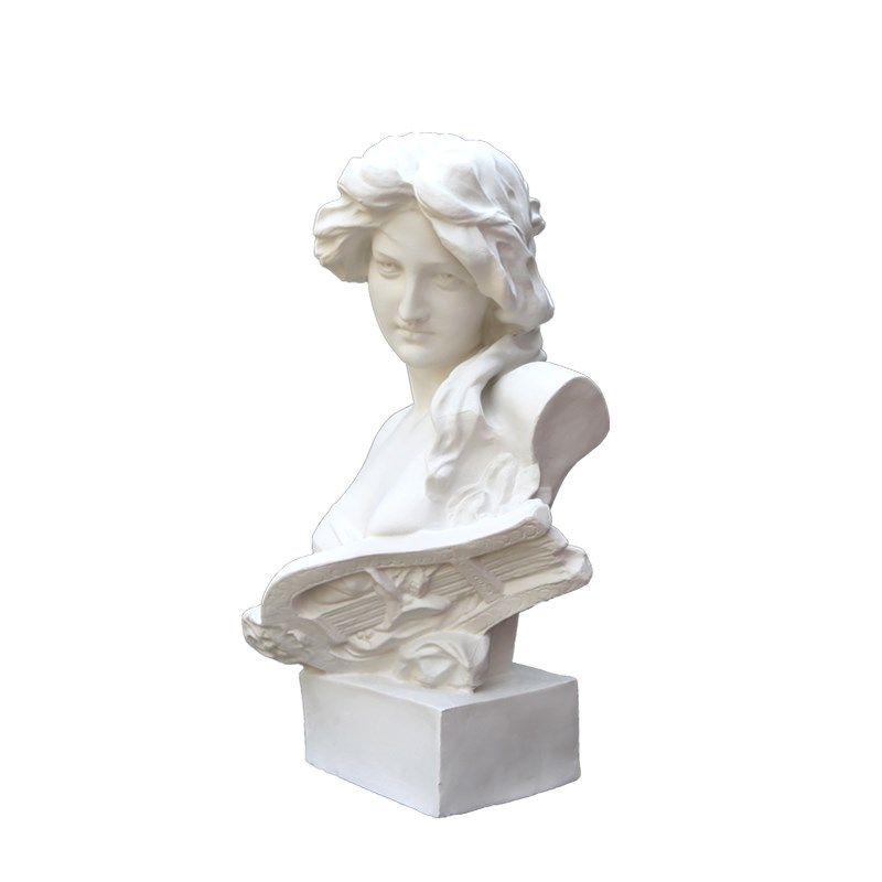 小琴女石膏像美术教具绘画模型工艺品石膏摆件石膏人物头像素描