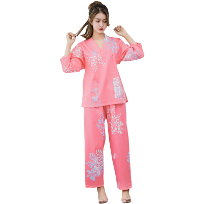 纯棉长款汗蒸服男女高档纳米大码全棉桑拿服按摩睡衣家居浴服温泉