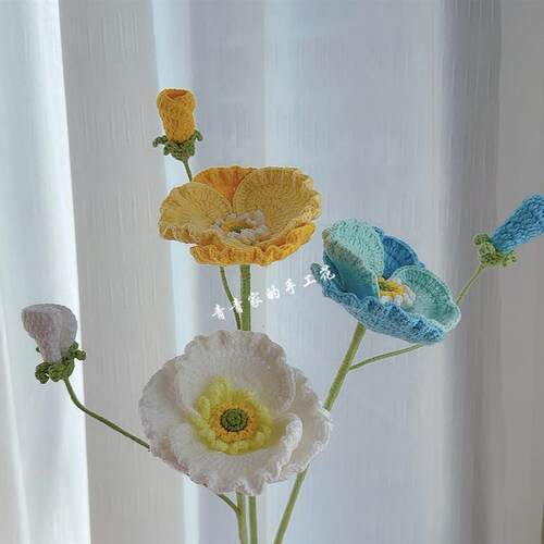 青青家的手工花,虞美人