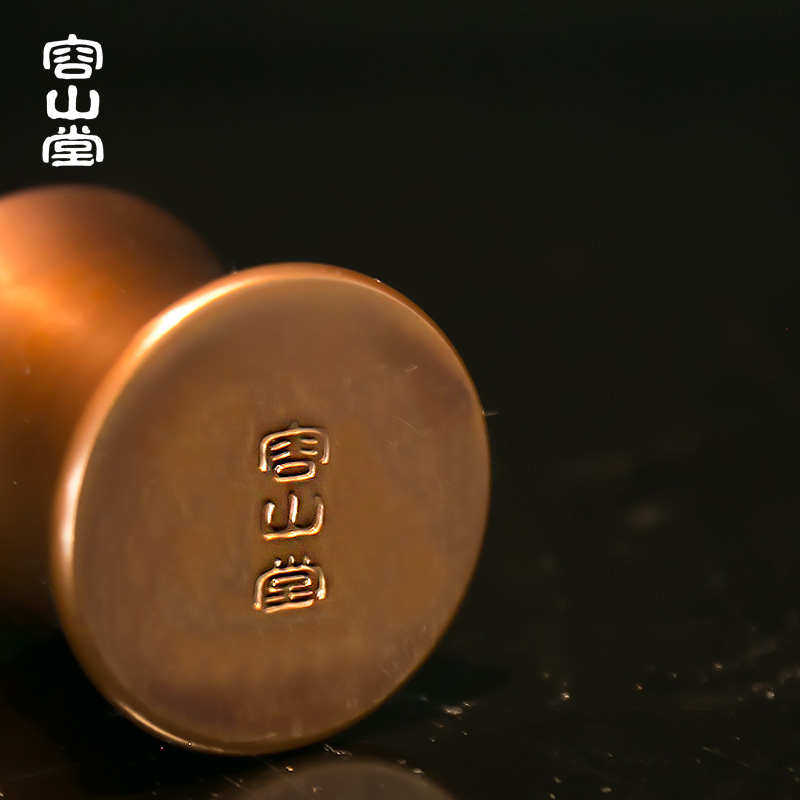 容山堂铜制紫砂壶盖置盖碗杯茶具君子茶席六配件茶漏茶道托架