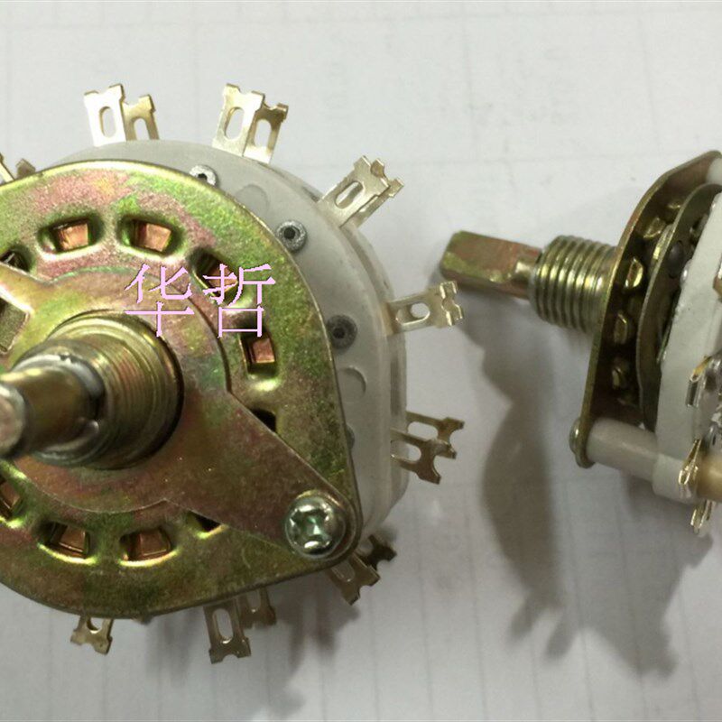 KCZ中号波段开关 多档旋转开关 单层2刀4档拧3下(原上无九厂产)